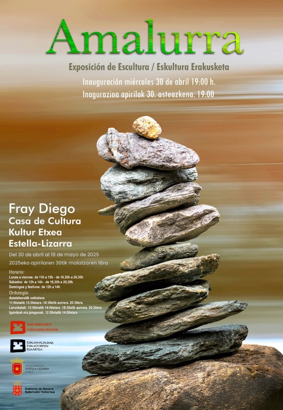 Lizarra Lizarra-Estellako kultur etxin eskultura erakusketa